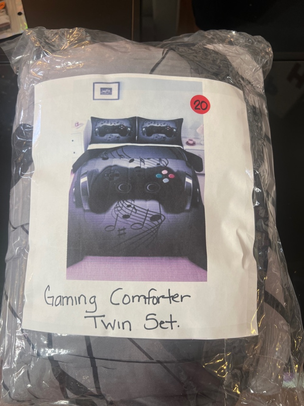 Gaming Comforter Twin Set - Gray